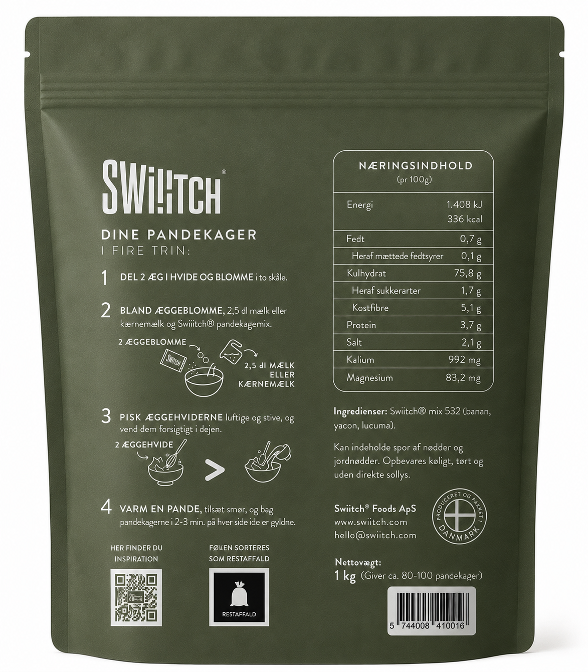 Swiiitch® Din Glutenfri Pandekage Mix